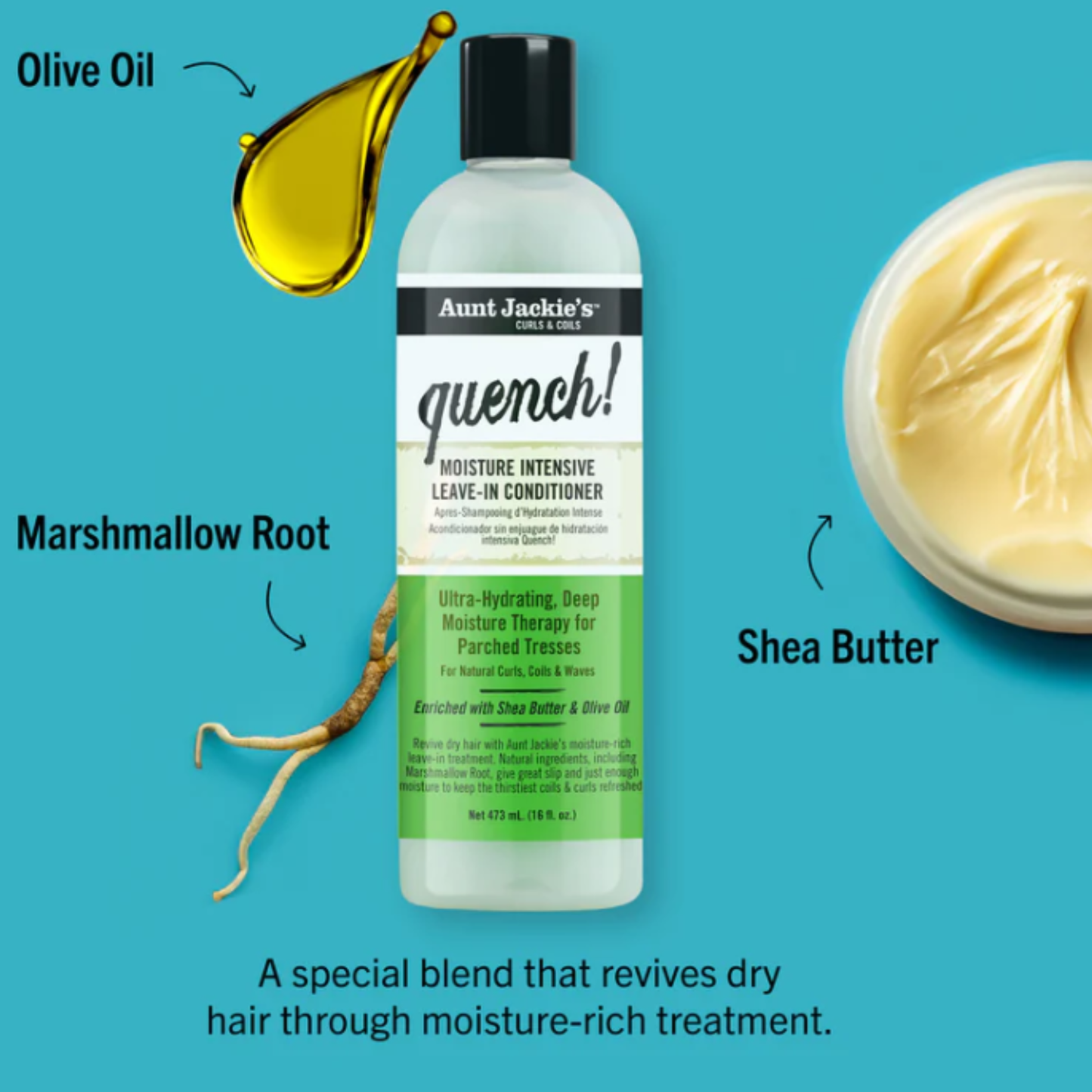 Aunt Jackie’s Quench! Moisture Intensive Leave-In Conditioner 16 oz