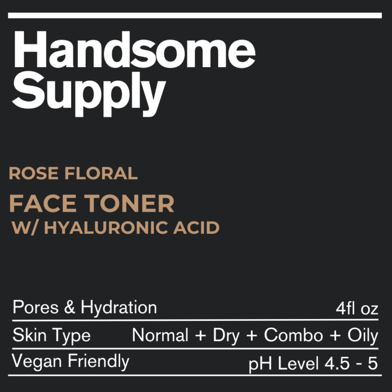 Handsome Supply Rose Floral Face Toner w/ Hyaluronic Acid