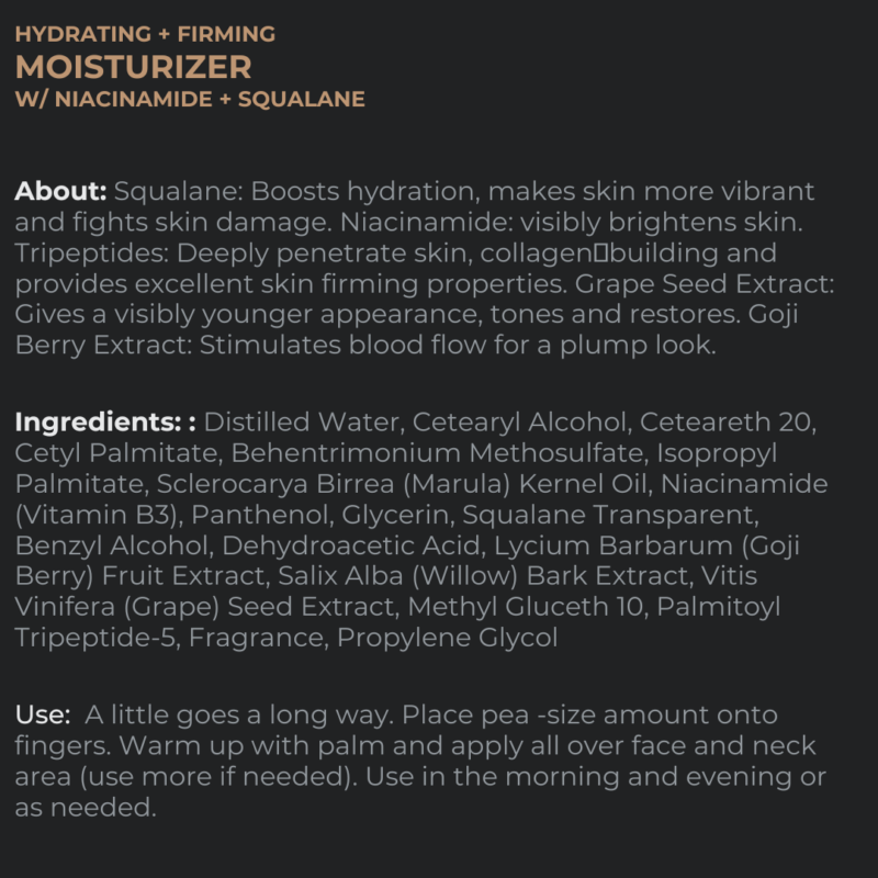 Handsome Supply Hydrating + Firming Face Moisturizer w/ Niacinamide & Squalane