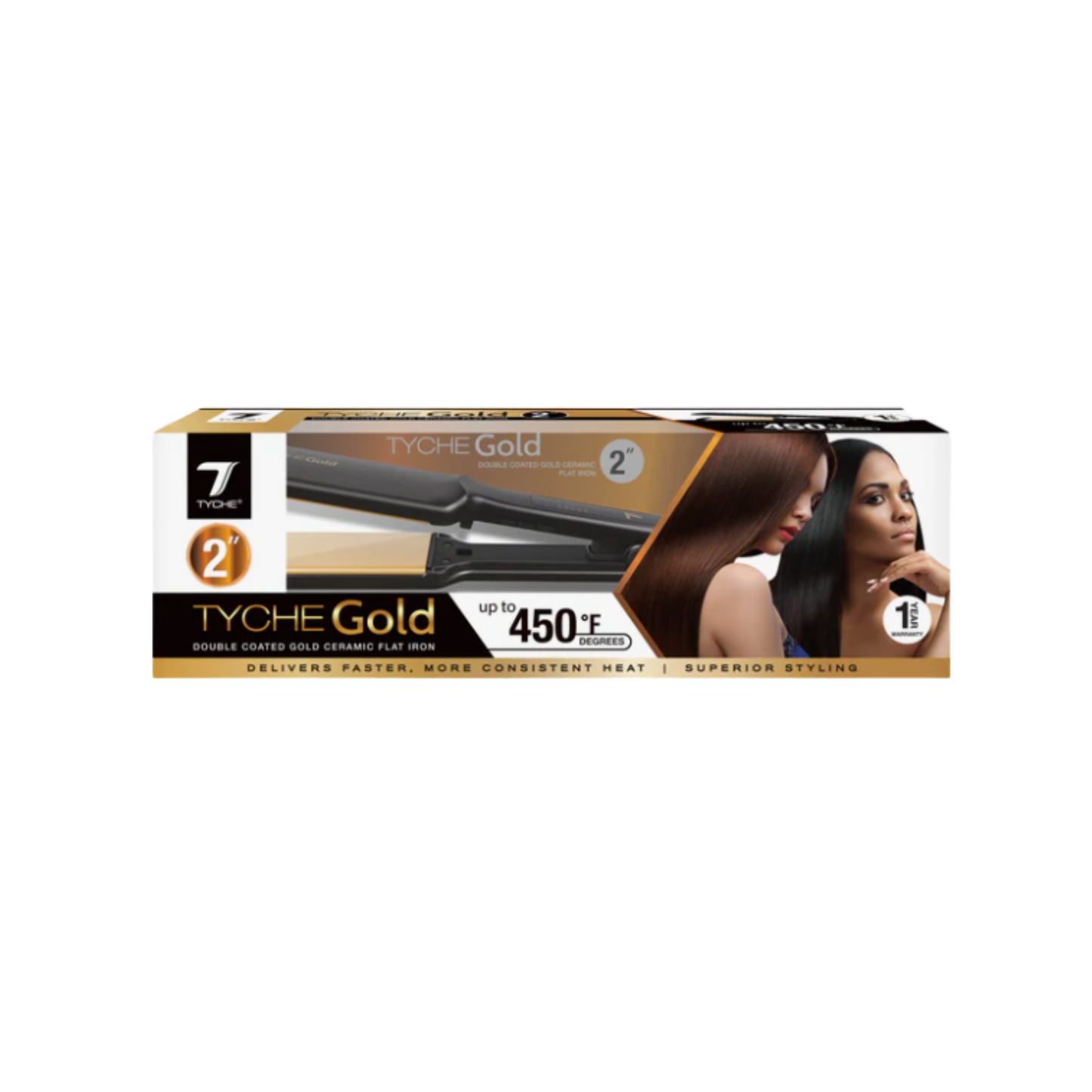 Tyche Gold Flat Iron 2"