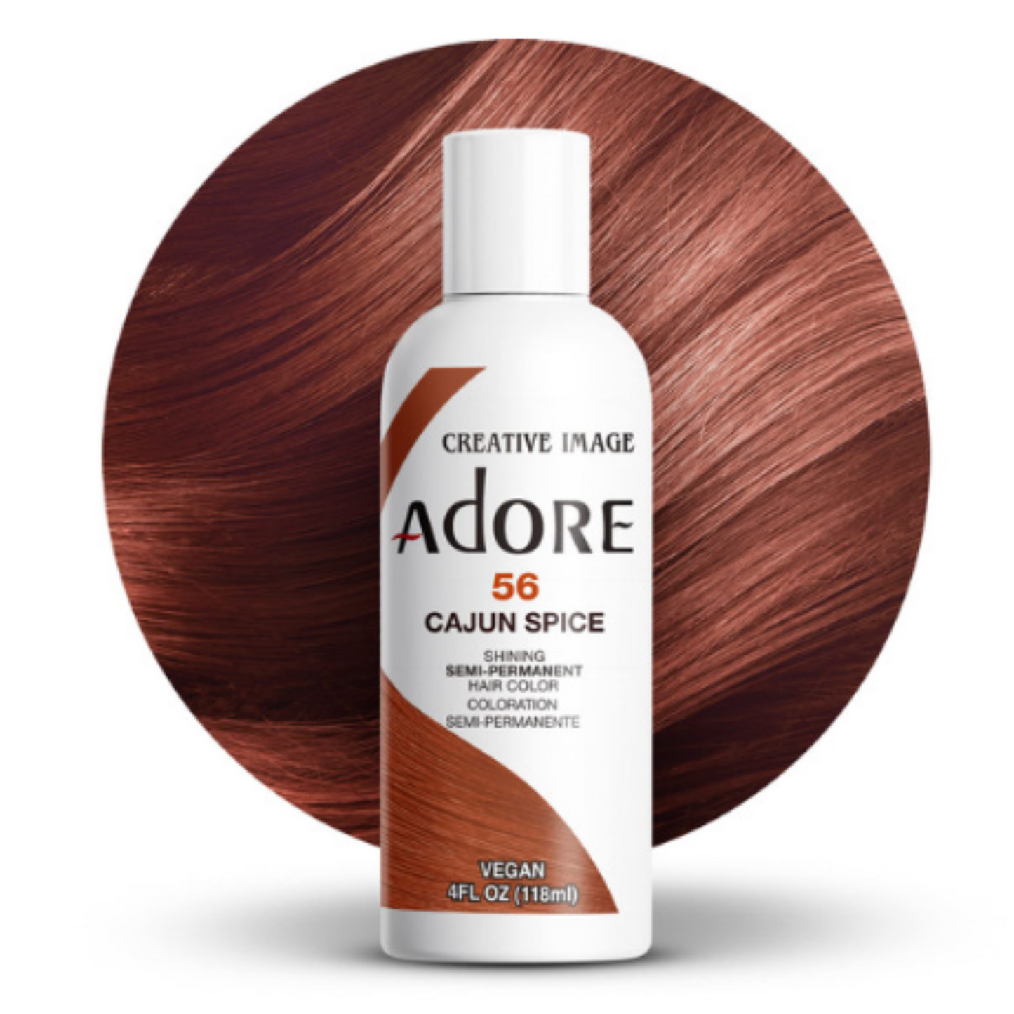 Adore 56 Cajun Spice 4oz semi-permanent hair dye product bottle
