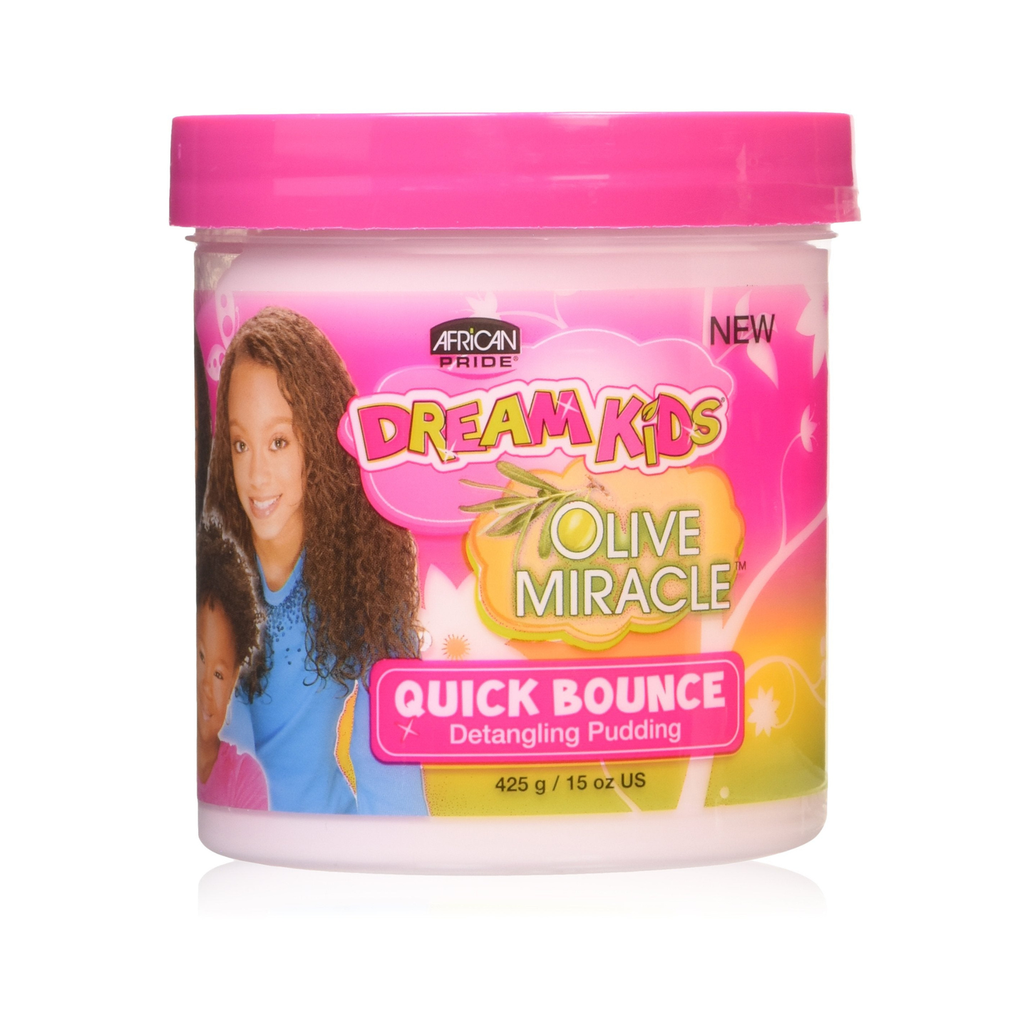 African Pride Dream Kids Olive Miracle Smooth Edges and Curls Pudding 15 oz for defining and styling kids' textured hair