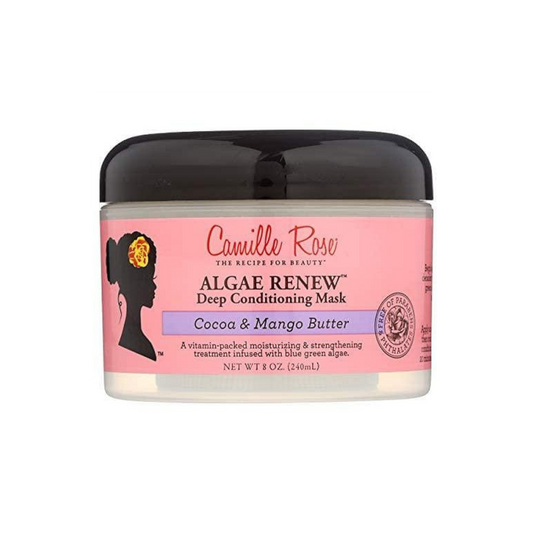 Camille Rose Algae Renew Deep Conditioner – A nutrient-rich hair treatment infused with blue-green algae and cocoa butter to strengthen, hydrate, and prevent breakage.