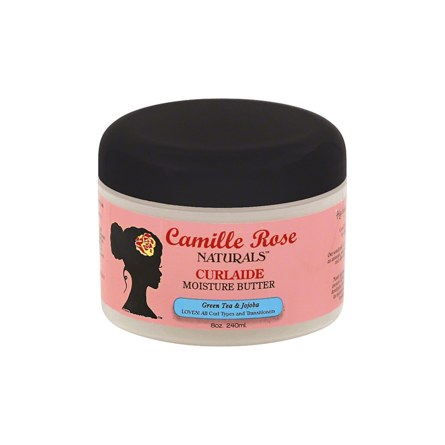 Camille Rose Curlaide Moisture Butter – A rich, nourishing hair butter with shea butter, green tea, and jojoba oil for intense hydration and curl definition.