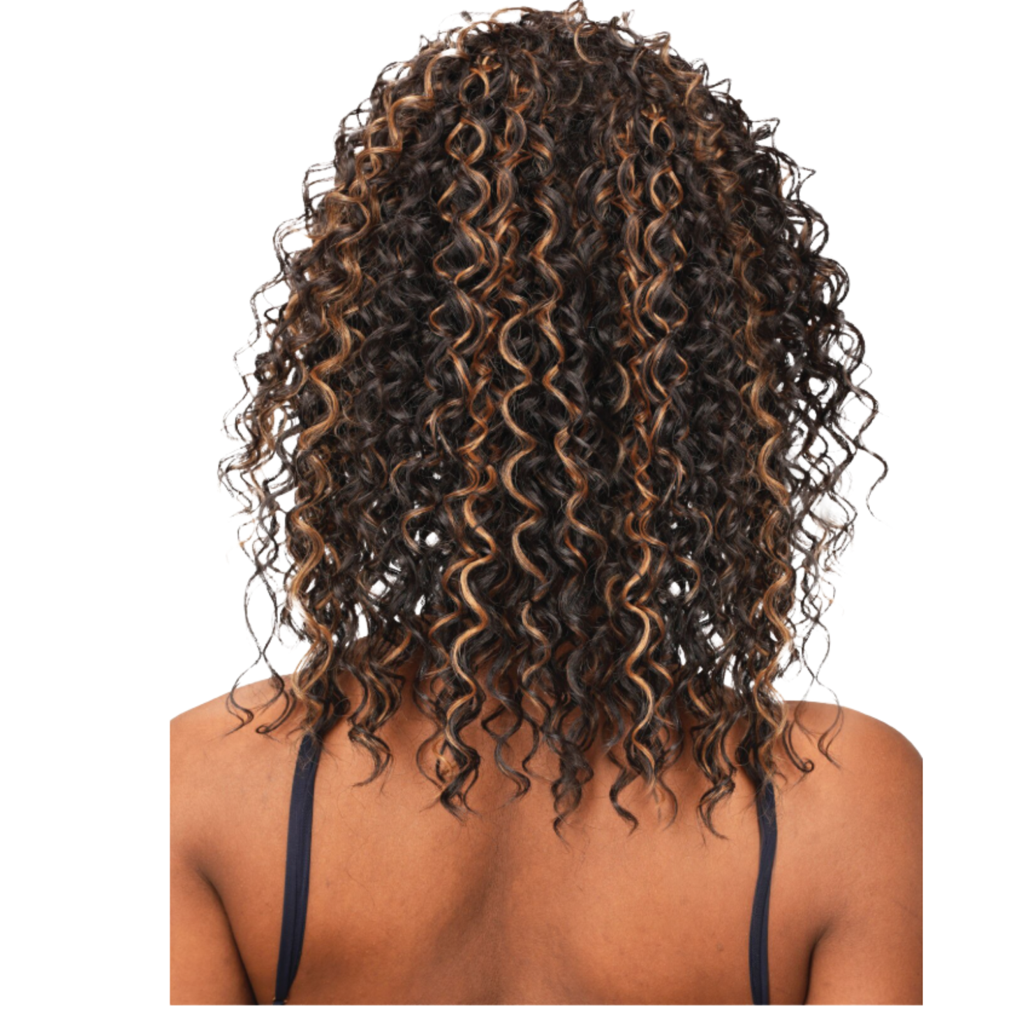 Destiny Drawstring Ponytail Lupe 16 inch curly synthetic ponytail with natural finish