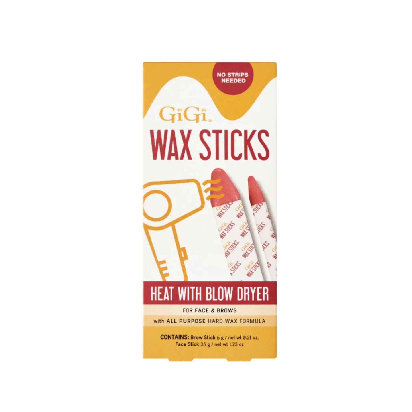 GIGI ready-to-use wax strips for face and body hair removal