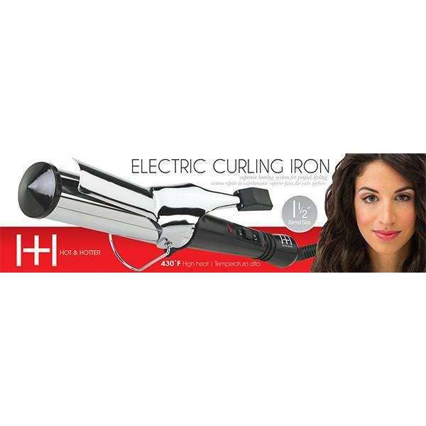 Hot & Hotter 1 1/2 inch electric ceramic curling iron with tangle-free cord