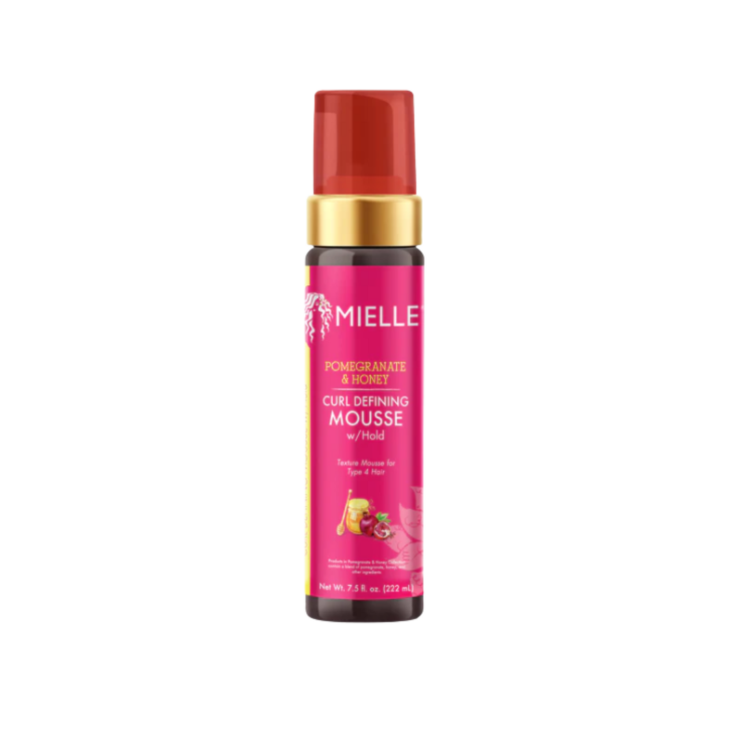 Mielle Pomegranate & Honey Curl Defining Mousse bottle.