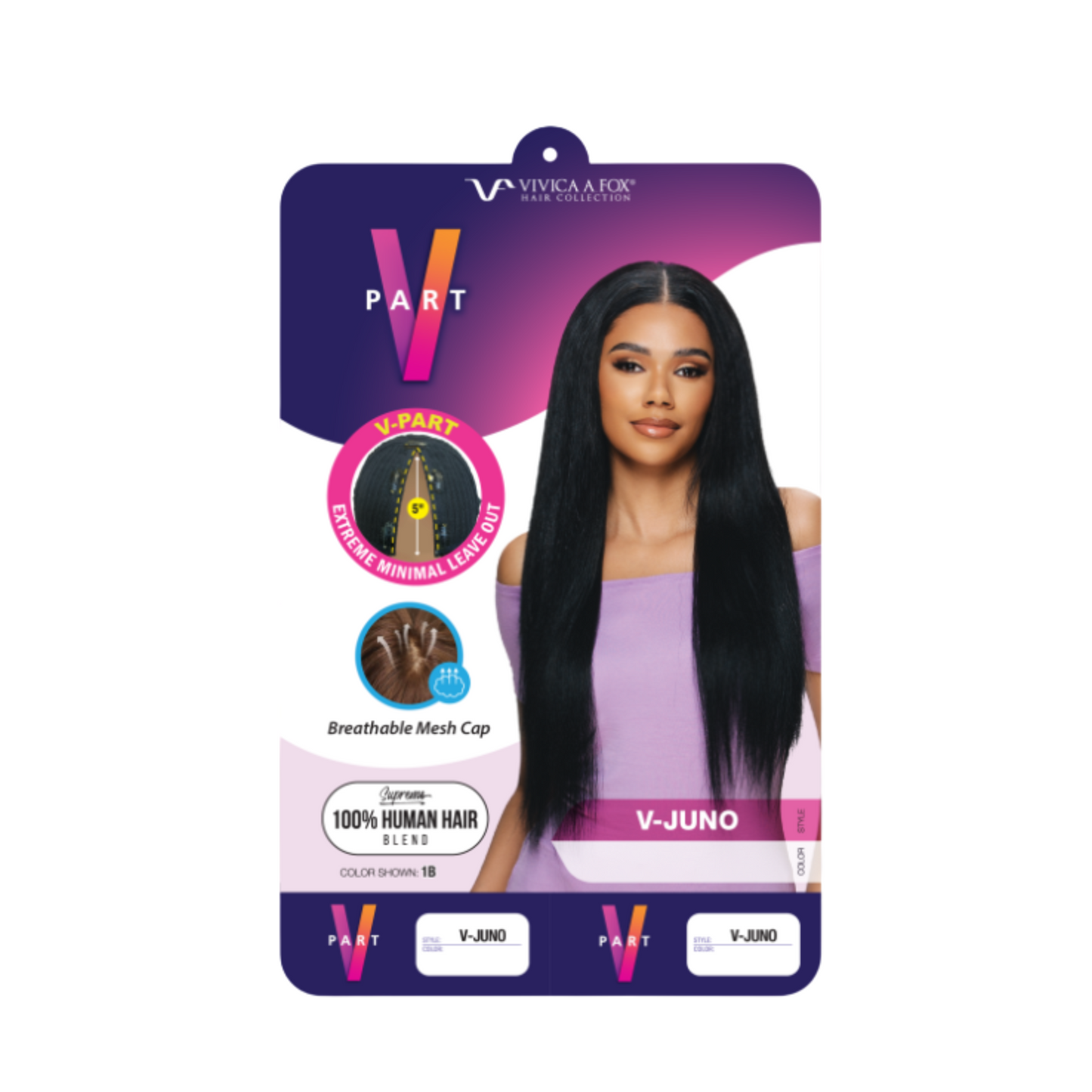 Vivica Fox V Part Wig Juno – Natural-looking, heat-resistant wig with a seamless blend V-part opening.