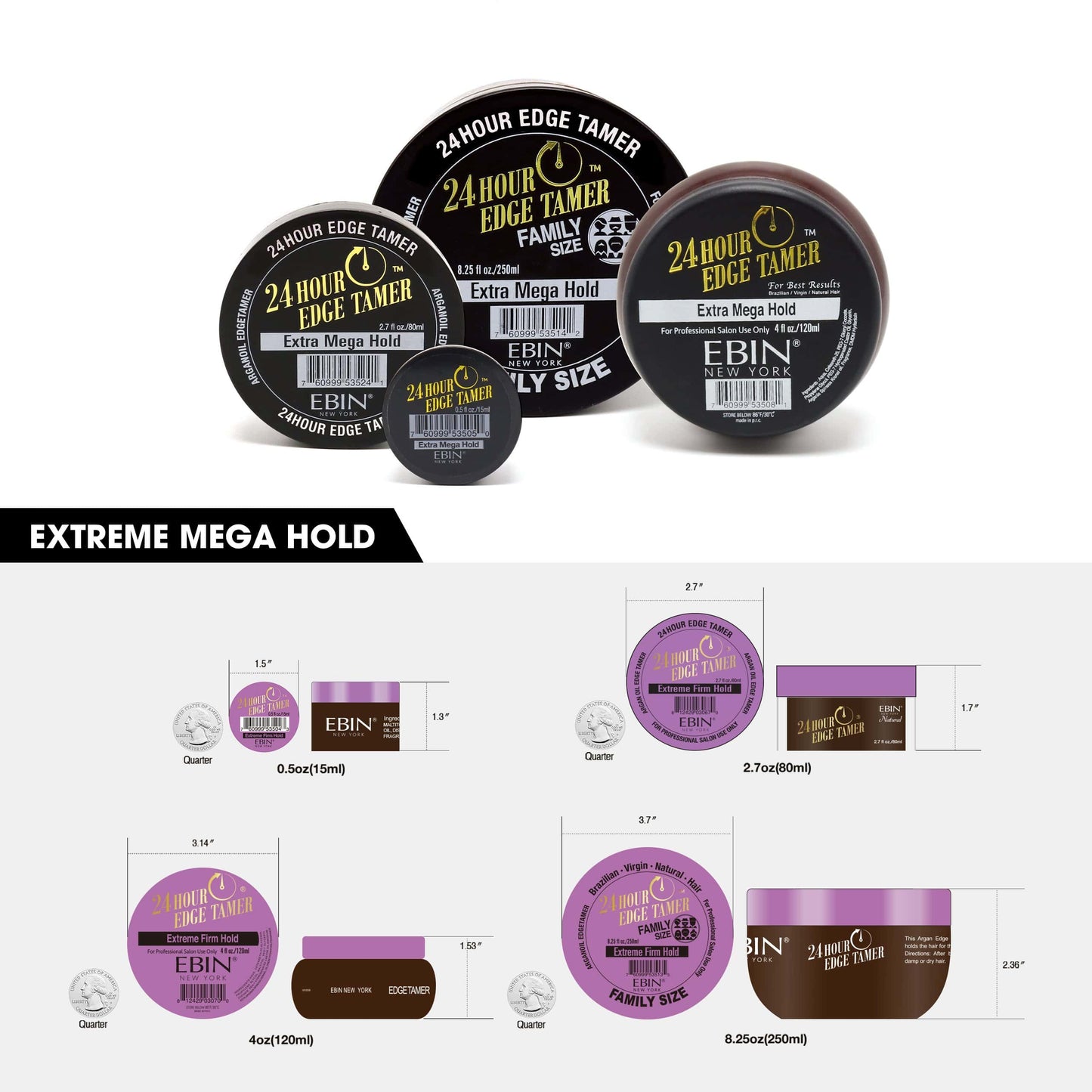 24 Hour Edge Tamer - Extra Mega Hold 2.7oz/ 80ml