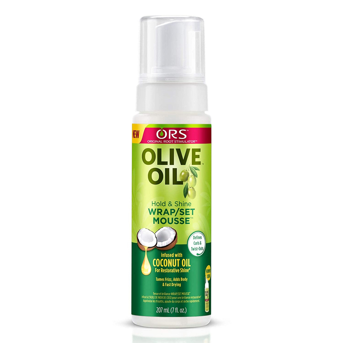 ORS Olive Oil Wrap Set Mousse for Restorative Shine 7.0 oz