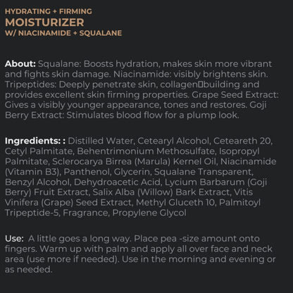 Handsome Supply Hydrating + Firming Face Moisturizer w/ Niacinamide & Squalane