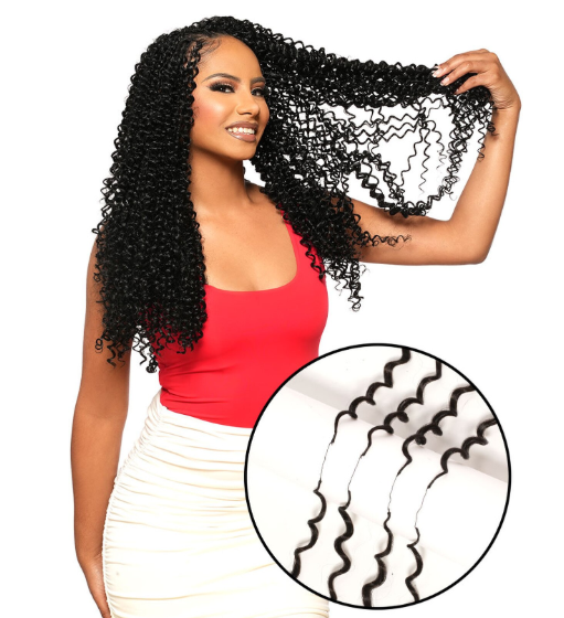 Miracle Knots Dominican Feather Line Water Curl 18-inch curly hair