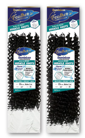 Miracle Knots Dominican Feather Line Water Curl 18-inch curly hair