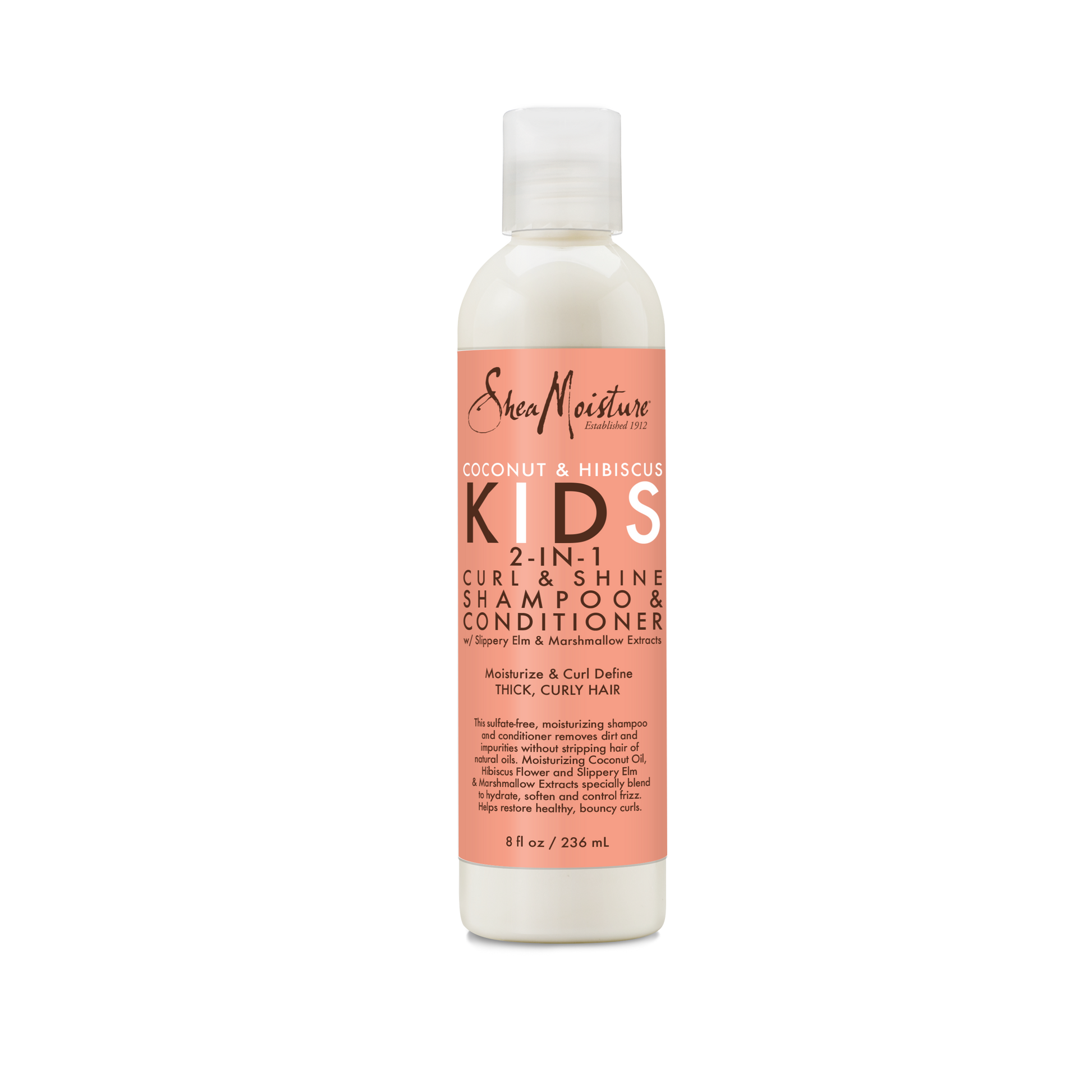 SheaMoisture Coconut & Hibiscus Kids 2-In-1 Curl & Shine Shampoo & Conditioner 8oz bottle