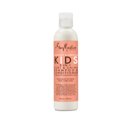 SheaMoisture Coconut & Hibiscus Kids 2-In-1 Curl & Shine Shampoo & Conditioner 8oz bottle