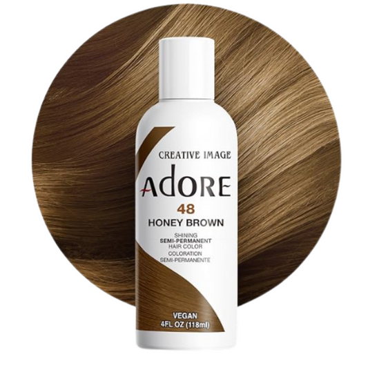 Adore 48 Honey Brown 4oz semi-permanent hair dye product bottle
