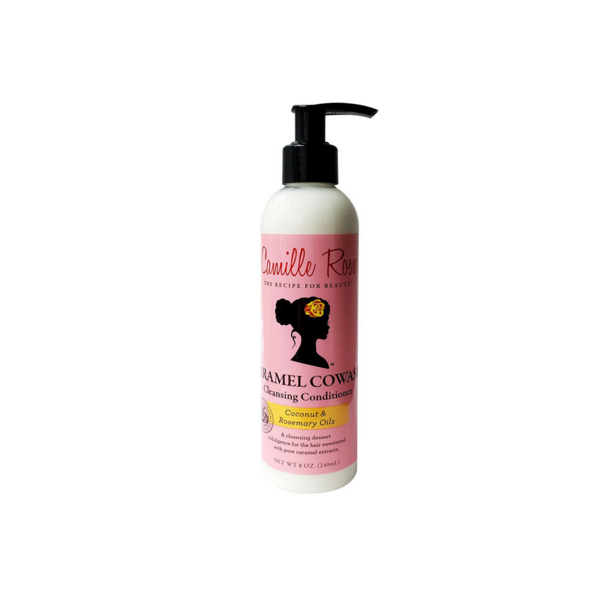 Camille Rose Caramel Cowash – A gentle cleansing conditioner infused with caramel and aloe vera to hydrate, soften, and remove buildup without stripping moisture.