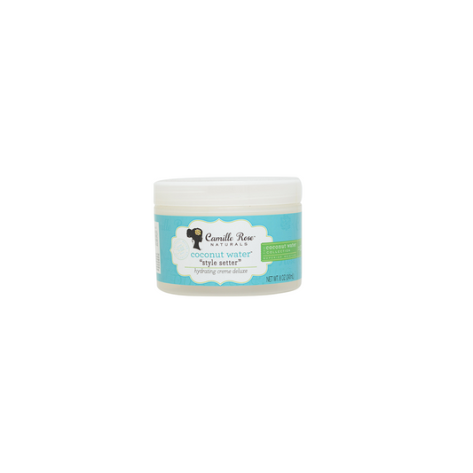 Camille Rose Coconut Water Style Setter – A lightweight styling cream enriched with coconut water and aloe vera for soft, defined, and frizz-free curls.