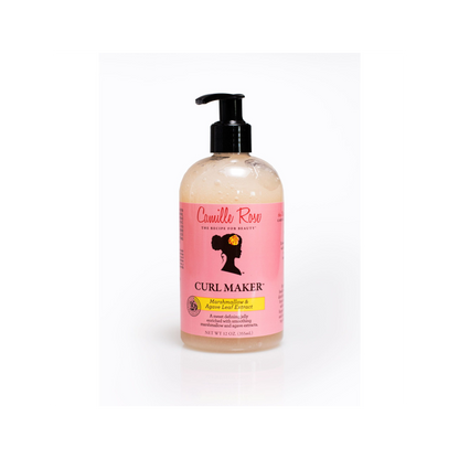 Camille Rose Curl Maker – A botanical-infused styling gel with marshmallow root and agave nectar for defined, frizz-free curls with soft hold and shine.