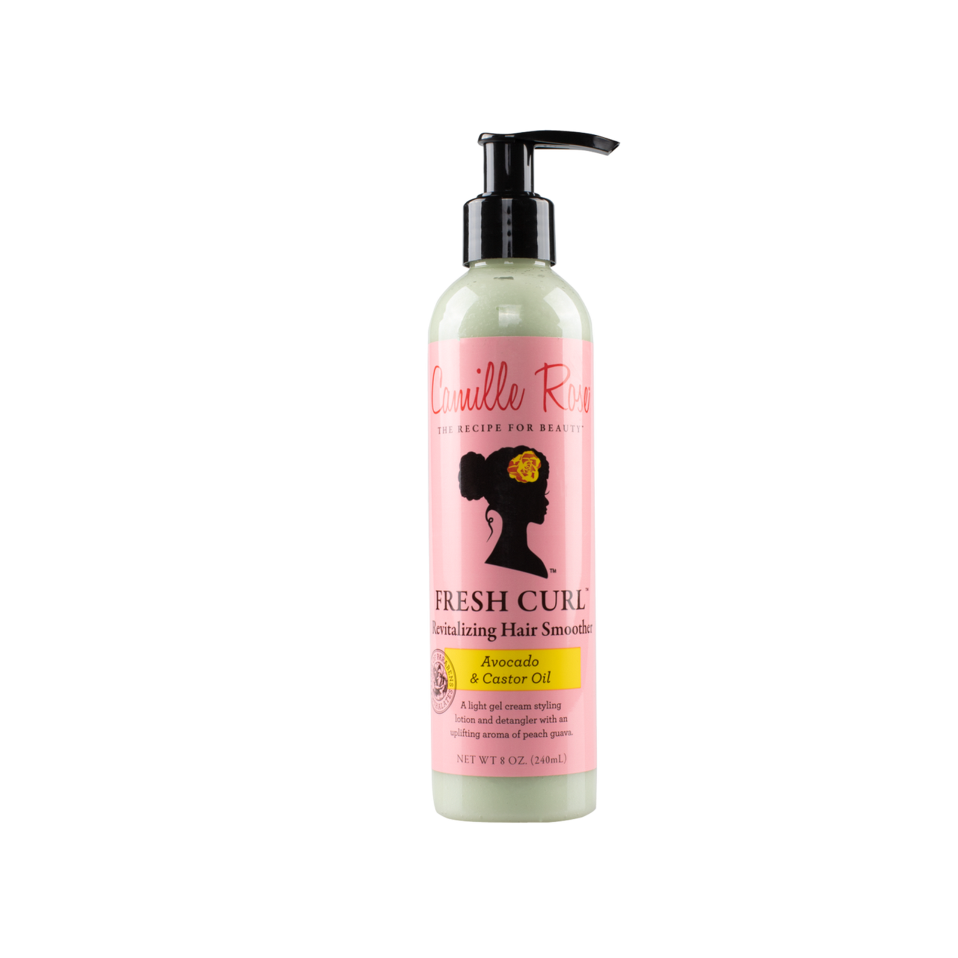 Camille Rose Fresh Curl Revitalizing Hair Smoother – A lightweight leave-in moisturizer with avocado and castor oil to soften, refresh, and enhance curls.