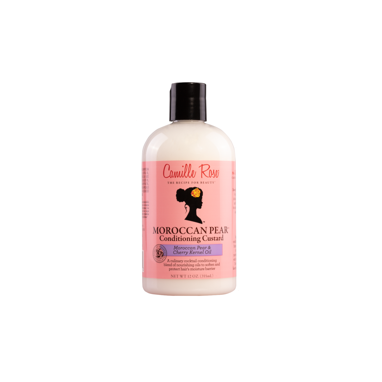 Camille Rose Moroccan Pear Conditioning Custard – A rich, nourishing conditioner infused with Moroccan pear and argan oil to deeply hydrate and restore moisture.