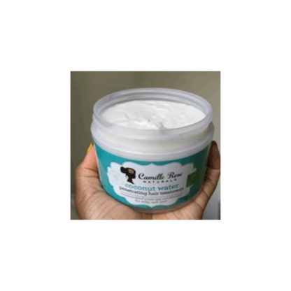 Camille Rose Coconut Water Penetrating Hair Treatment – A deep-conditioning hair mask infused with coconut water and shea butter for intense hydration and strength.