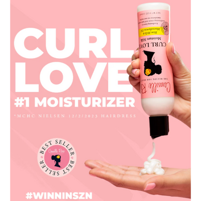 Camille Rose Curl Love Moisture Milk – A lightweight leave-in conditioner enriched with rice milk and macadamia oil for soft, frizz-free curls with lasting hydration.