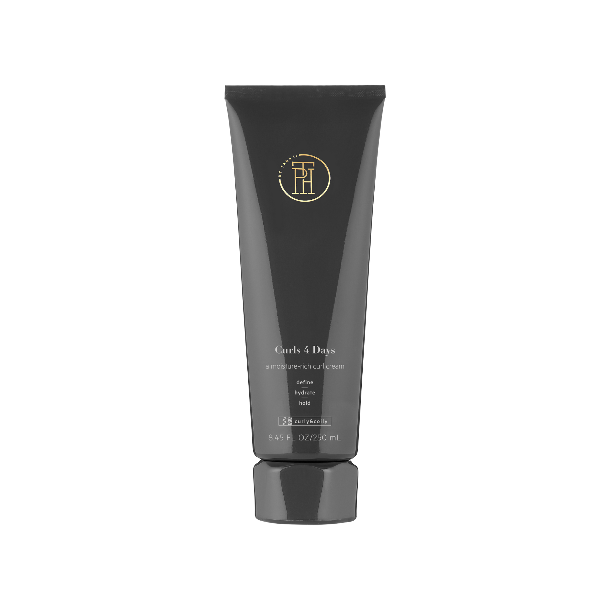 TPH by Taraji Curls 4 Days Curl Crème – A lightweight curl-enhancing cream infused with shea butter and coconut oil for long-lasting definition and frizz-free hydration.