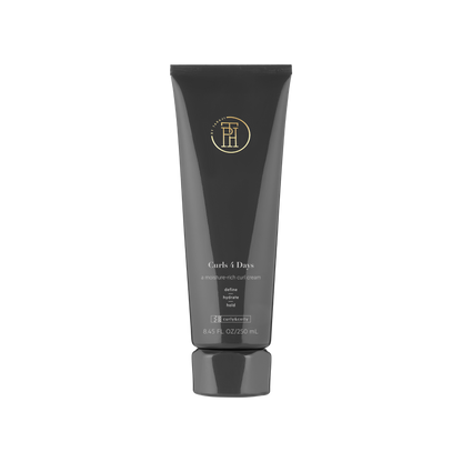 TPH by Taraji Curls 4 Days Curl Crème – A lightweight curl-enhancing cream infused with shea butter and coconut oil for long-lasting definition and frizz-free hydration.
