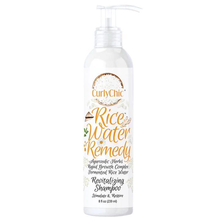 CurlyChic Rice Water Remedy Revitalizing Shampoo front bottle