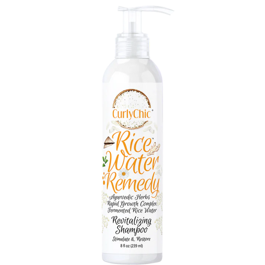CurlyChic Rice Water Remedy Revitalizing Shampoo front bottle