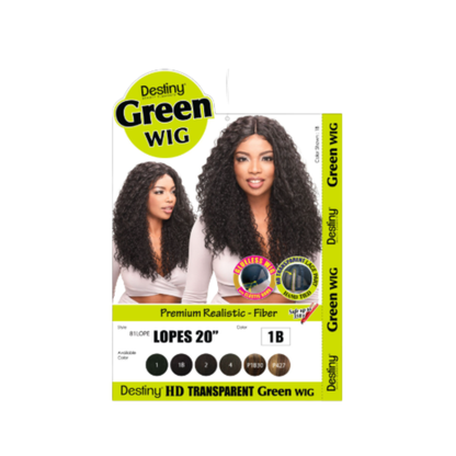 Shop the Destiny Green Wig Lopes 20" at Youzuri Beauty Supply. A high heat, lace part wig with vibrant color and a natural-looking finish for easy, everyday styling.