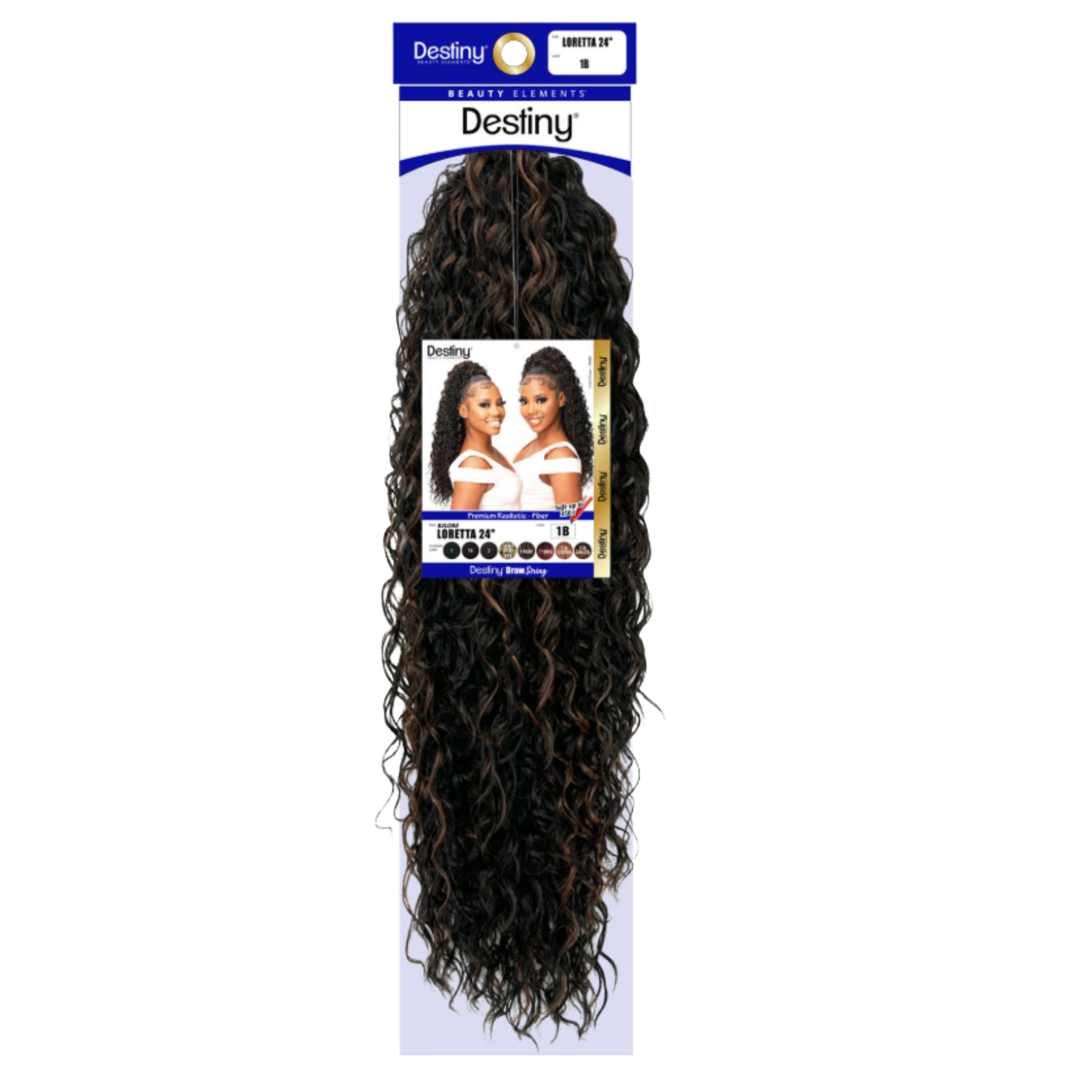 Destiny Loretta Drawstring Ponytail High Heat 24 inch sleek synthetic ponytail with natural finish