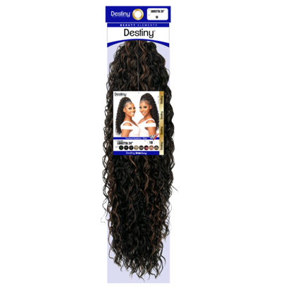 Destiny Loretta Drawstring Ponytail High Heat 24 inch sleek synthetic ponytail with natural finish