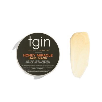 TGIN Honey Miracle Hair Mask – A deep-conditioning treatment with honey, jojoba oil, and olive oil to restore moisture, strengthen, and repair dry, damaged hair.