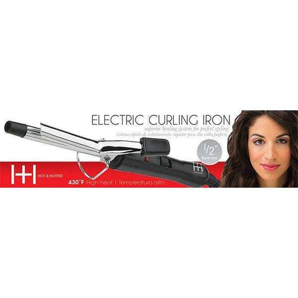 Hot & Hotter 1/2 inch electric ceramic curling iron with tangle-free cord