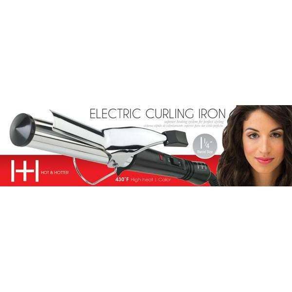Hot & Hotter 1 1/4 inch electric ceramic curling iron with tangle-free cord