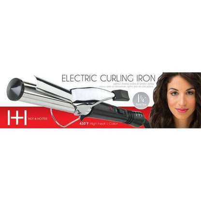 Hot & Hotter 1 1/4 inch electric ceramic curling iron with tangle-free cord