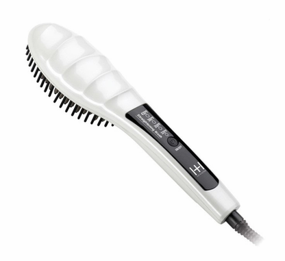Hot &Hotter heated straightening brush with ceramic tourmaline bristles