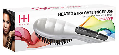 Hot &Hotter heated straightening brush with ceramic tourmaline bristles