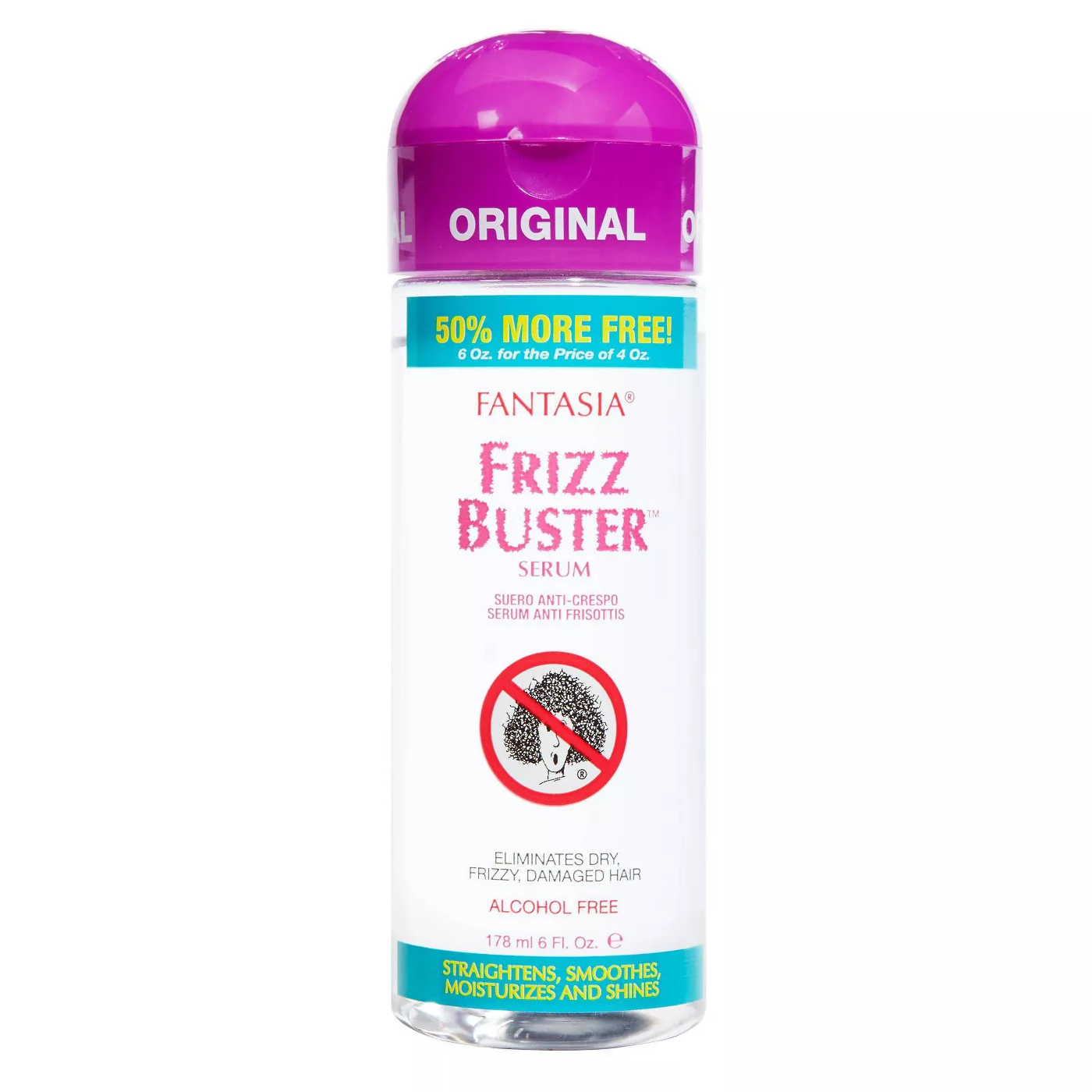 iC Fantasia Frizz Buster 6oz anti-frizz serum bottle