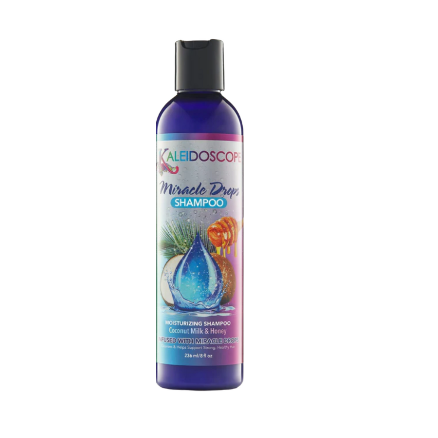 Kaleidoscope Miracle Drops Shampoo – A biotin and tea tree-infused cleanser that removes buildup and supports scalp health for stronger, healthier hair.