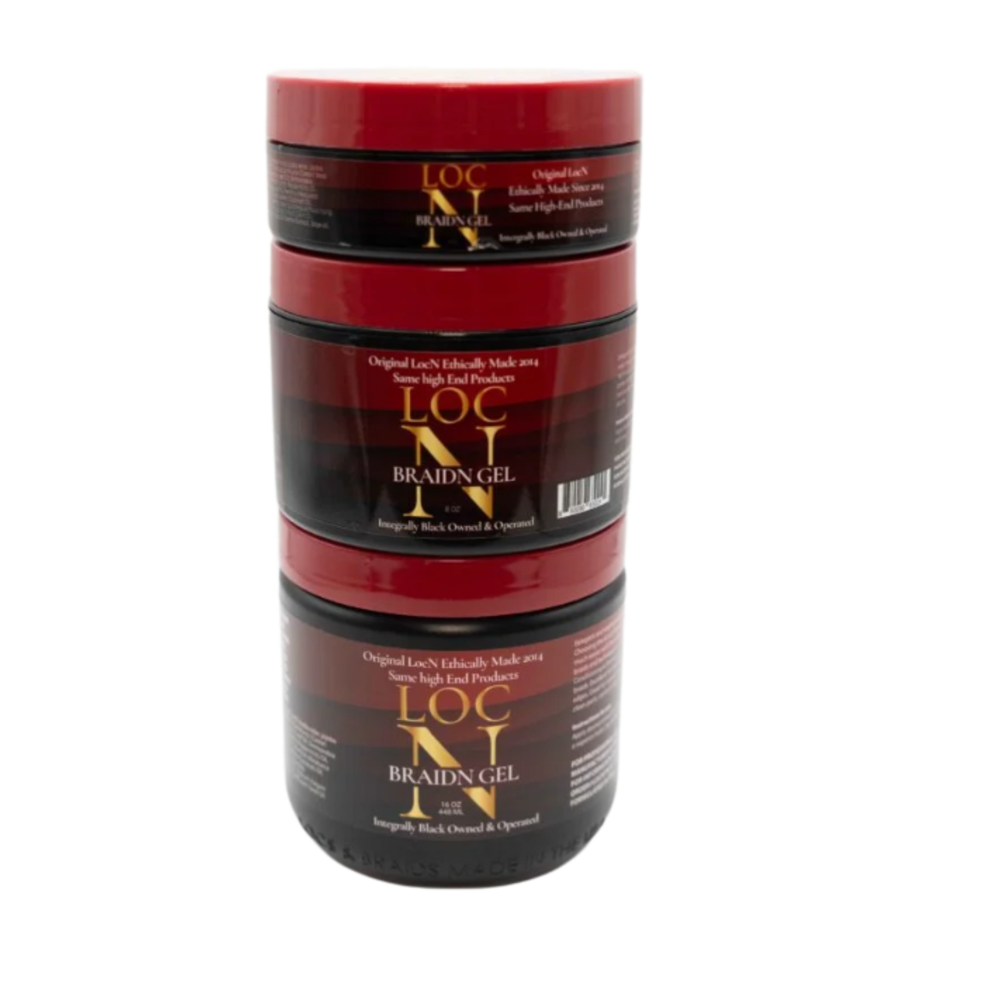 Loc N Braiding Gel 16oz – Strong hold, frizz control, and moisturizing gel for braids, locs, and protective styles.