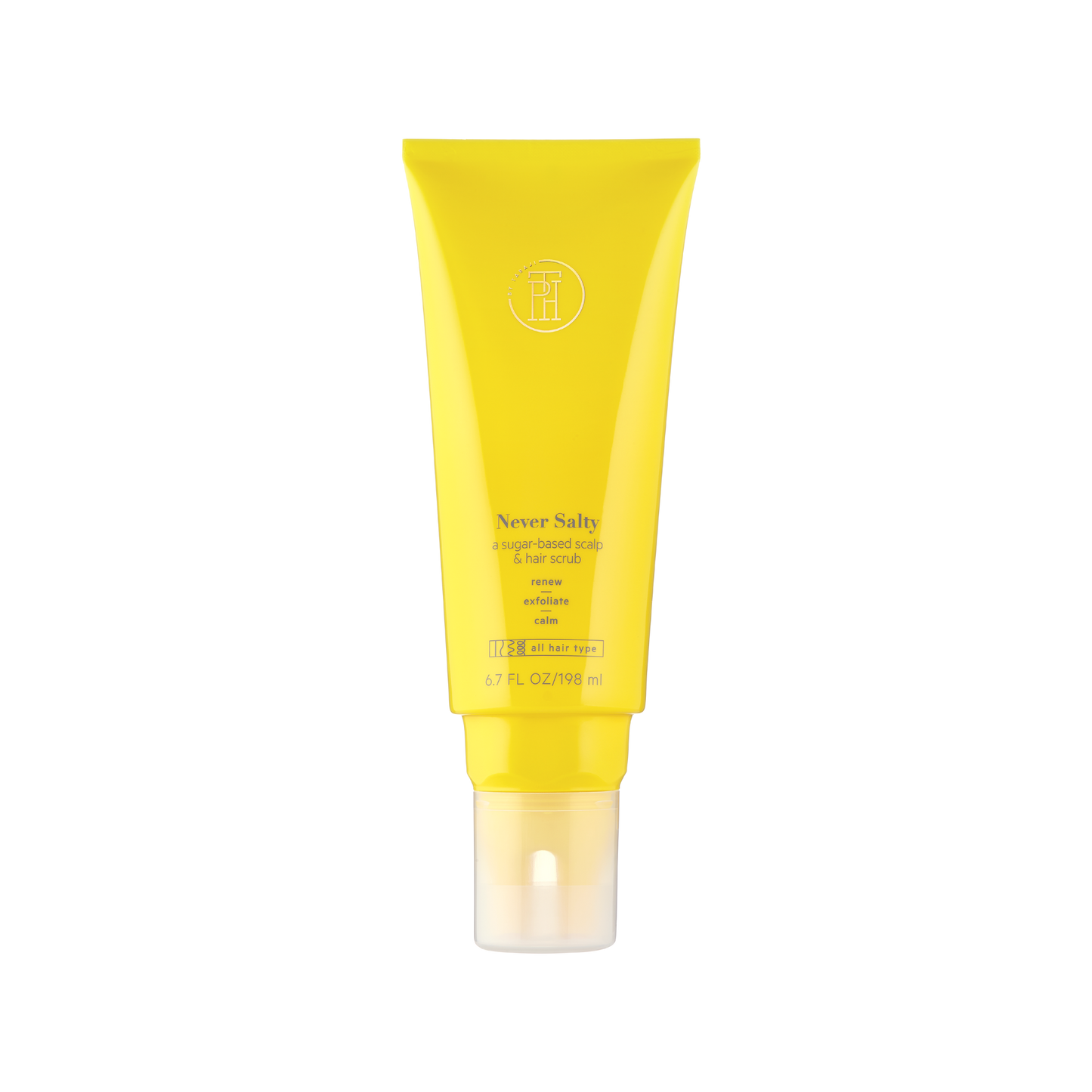 TPH by Taraji Never Salty Scalp Scrub – A sugar-based scalp exfoliator infused with apple cider vinegar and peppermint oil to cleanse, detoxify, and refresh the scalp.