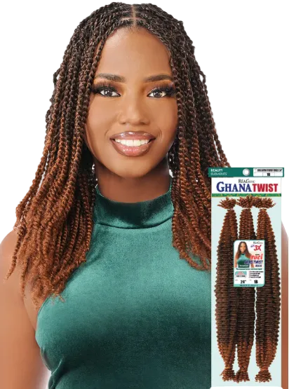 Shop Realistic 3X Ghana Twists JUCi Afro Twist at Youzuri Beauty Supply for full, textured Afro twists and beautifully defined protective styles.