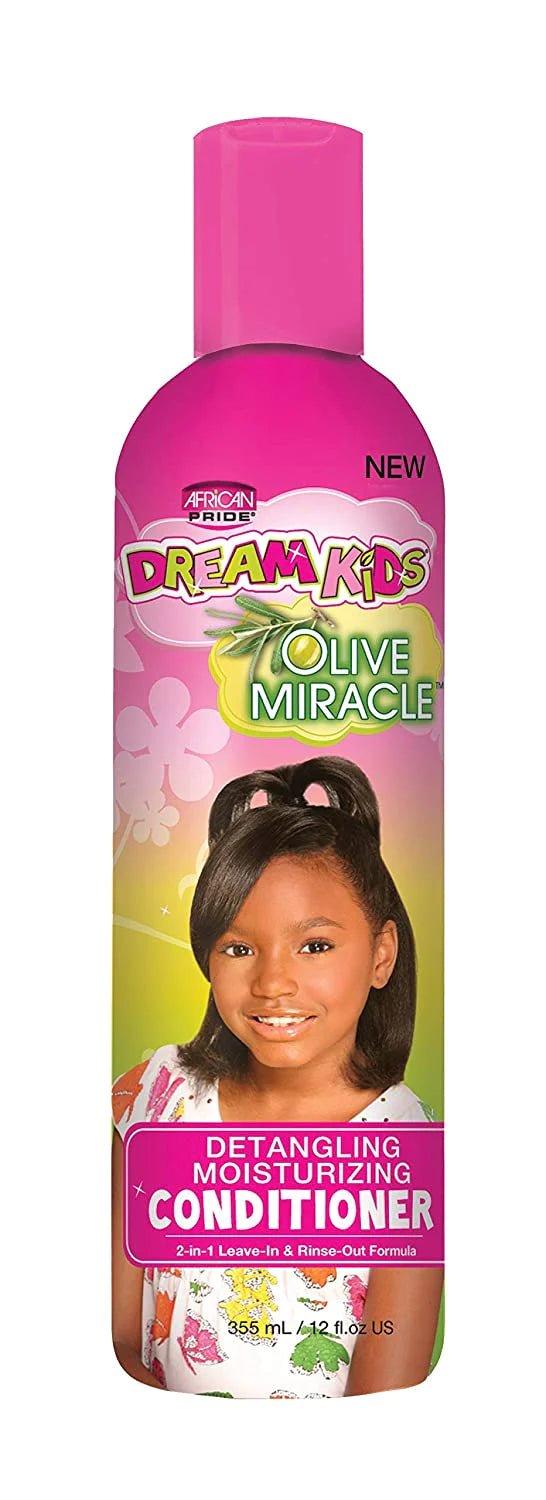 African Pride Dream Kids Olive Miracle Instant Moisturizing Conditioner 12 oz for kids' textured hair