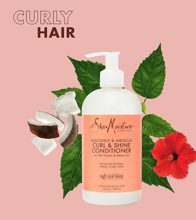 SheaMoisture Coconut & Hibiscus Curl & Shine Conditioner 13oz bottle