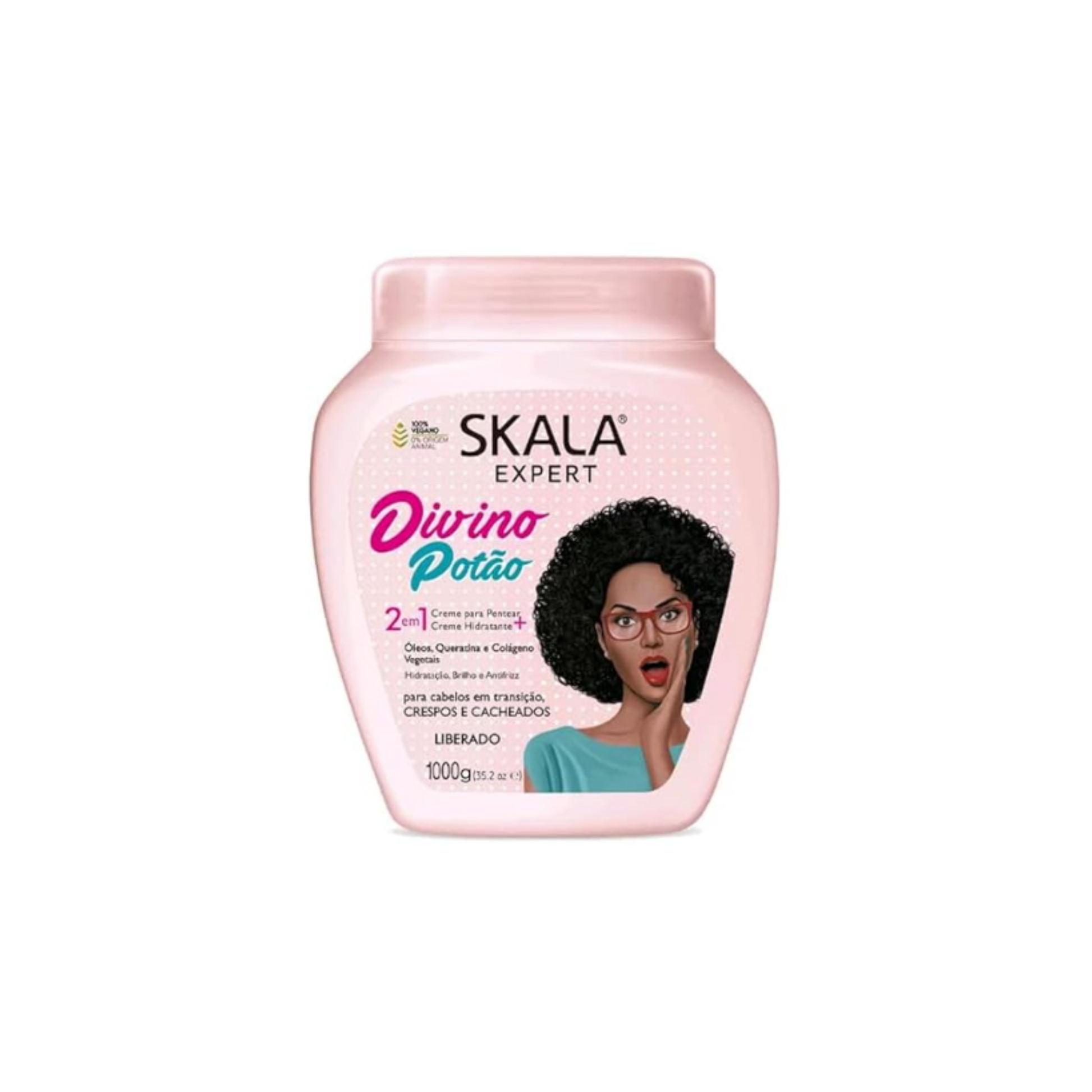 SKALA Expert 2 in 1 Creme Divino Potão – A multi-use moisturizing and curl-defining cream for soft, frizz-free, natural hair.