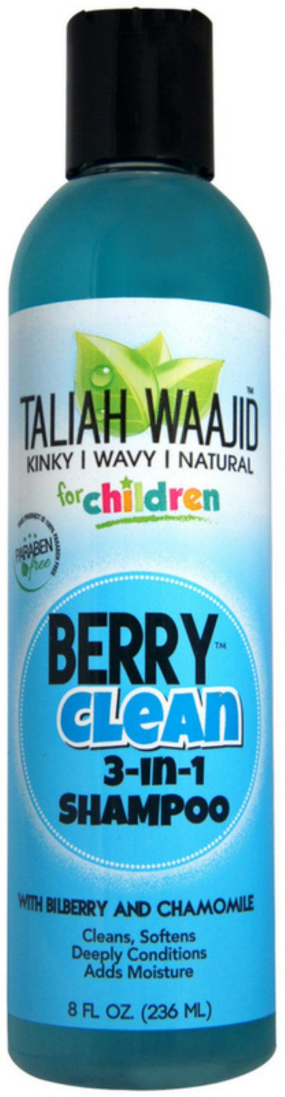 Taliah Waajid Kids Berry Clean Three-In-One 8oz for shampooing, conditioning, and detangling children’s hair